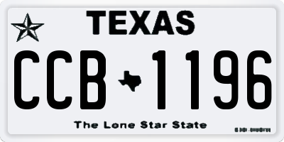 TX license plate CCB1196