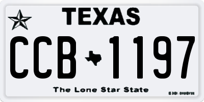 TX license plate CCB1197