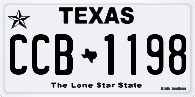 TX license plate CCB1198
