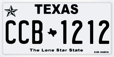 TX license plate CCB1212