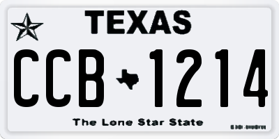 TX license plate CCB1214