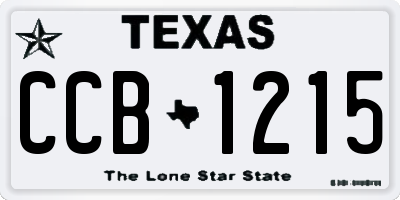 TX license plate CCB1215