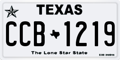 TX license plate CCB1219