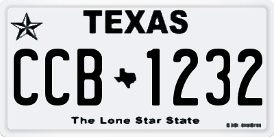 TX license plate CCB1232