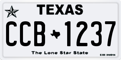 TX license plate CCB1237