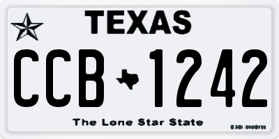 TX license plate CCB1242