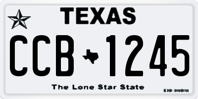 TX license plate CCB1245