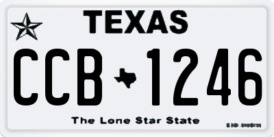 TX license plate CCB1246