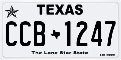 TX license plate CCB1247