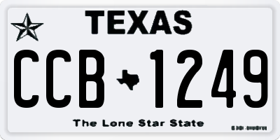 TX license plate CCB1249
