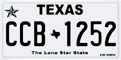TX license plate CCB1252