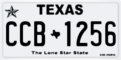 TX license plate CCB1256