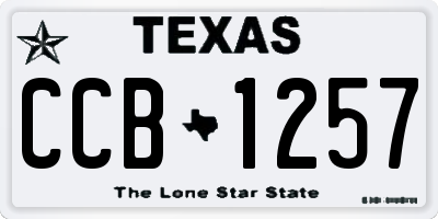 TX license plate CCB1257