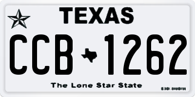 TX license plate CCB1262
