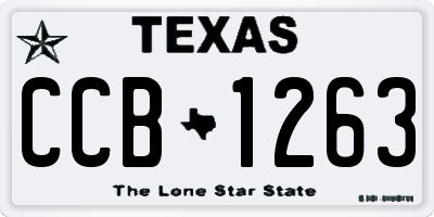 TX license plate CCB1263