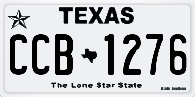 TX license plate CCB1276