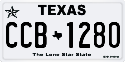 TX license plate CCB1280