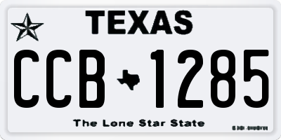 TX license plate CCB1285