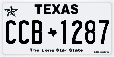 TX license plate CCB1287
