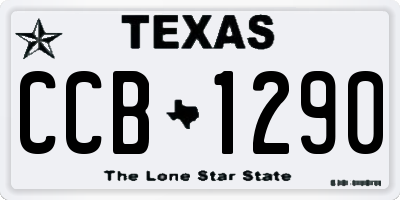 TX license plate CCB1290