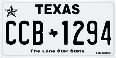 TX license plate CCB1294