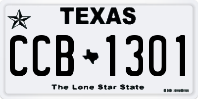 TX license plate CCB1301