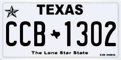 TX license plate CCB1302