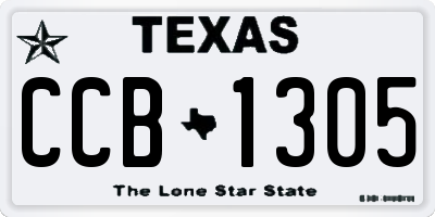 TX license plate CCB1305