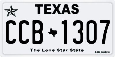 TX license plate CCB1307