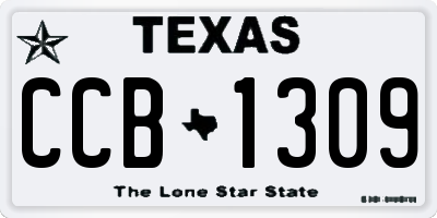 TX license plate CCB1309