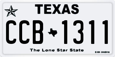 TX license plate CCB1311