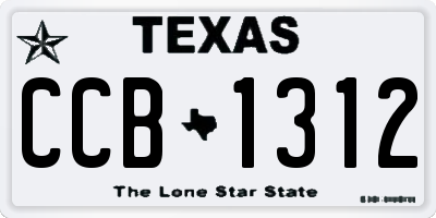 TX license plate CCB1312