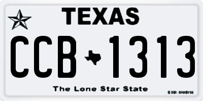 TX license plate CCB1313