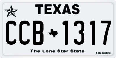 TX license plate CCB1317