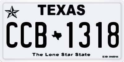 TX license plate CCB1318
