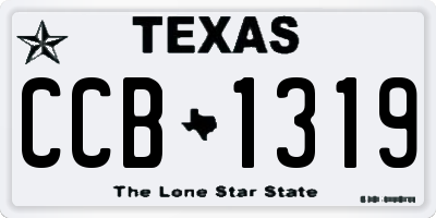 TX license plate CCB1319