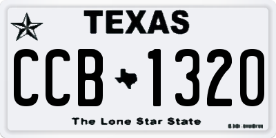 TX license plate CCB1320