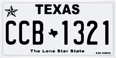 TX license plate CCB1321
