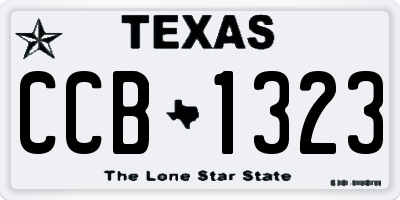 TX license plate CCB1323