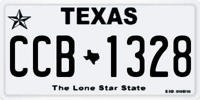 TX license plate CCB1328