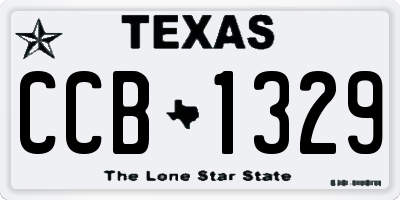 TX license plate CCB1329