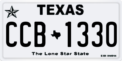 TX license plate CCB1330
