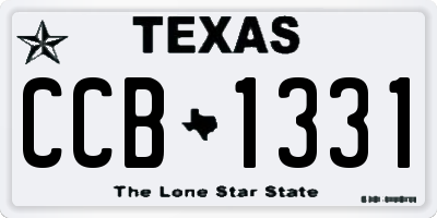 TX license plate CCB1331
