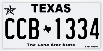 TX license plate CCB1334