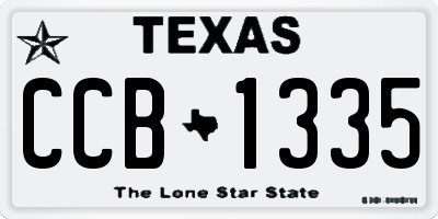 TX license plate CCB1335