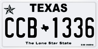 TX license plate CCB1336