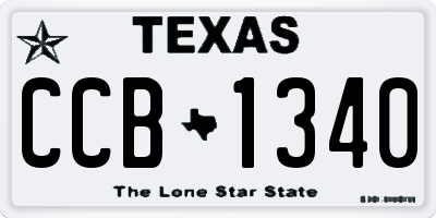 TX license plate CCB1340