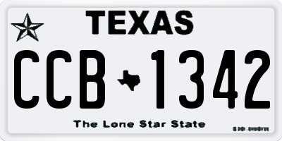 TX license plate CCB1342