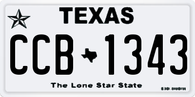 TX license plate CCB1343