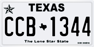 TX license plate CCB1344
